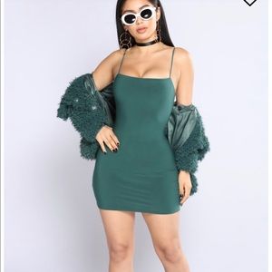 Fashion Nova Hunter Green Dress